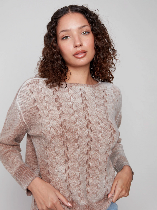 Fancy Stitch Crew Neck Sweater