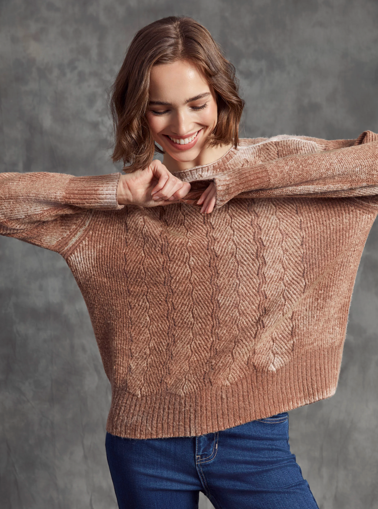 Fancy Stitch Crew Neck Sweater