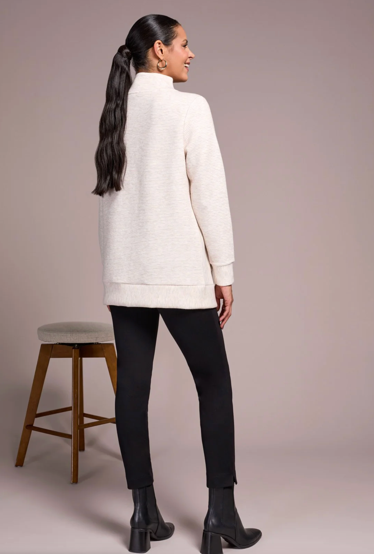 Long-Sleeve Tunic With Invisible Pockets