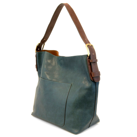 Classic Hobo Handbag in Dark Teal