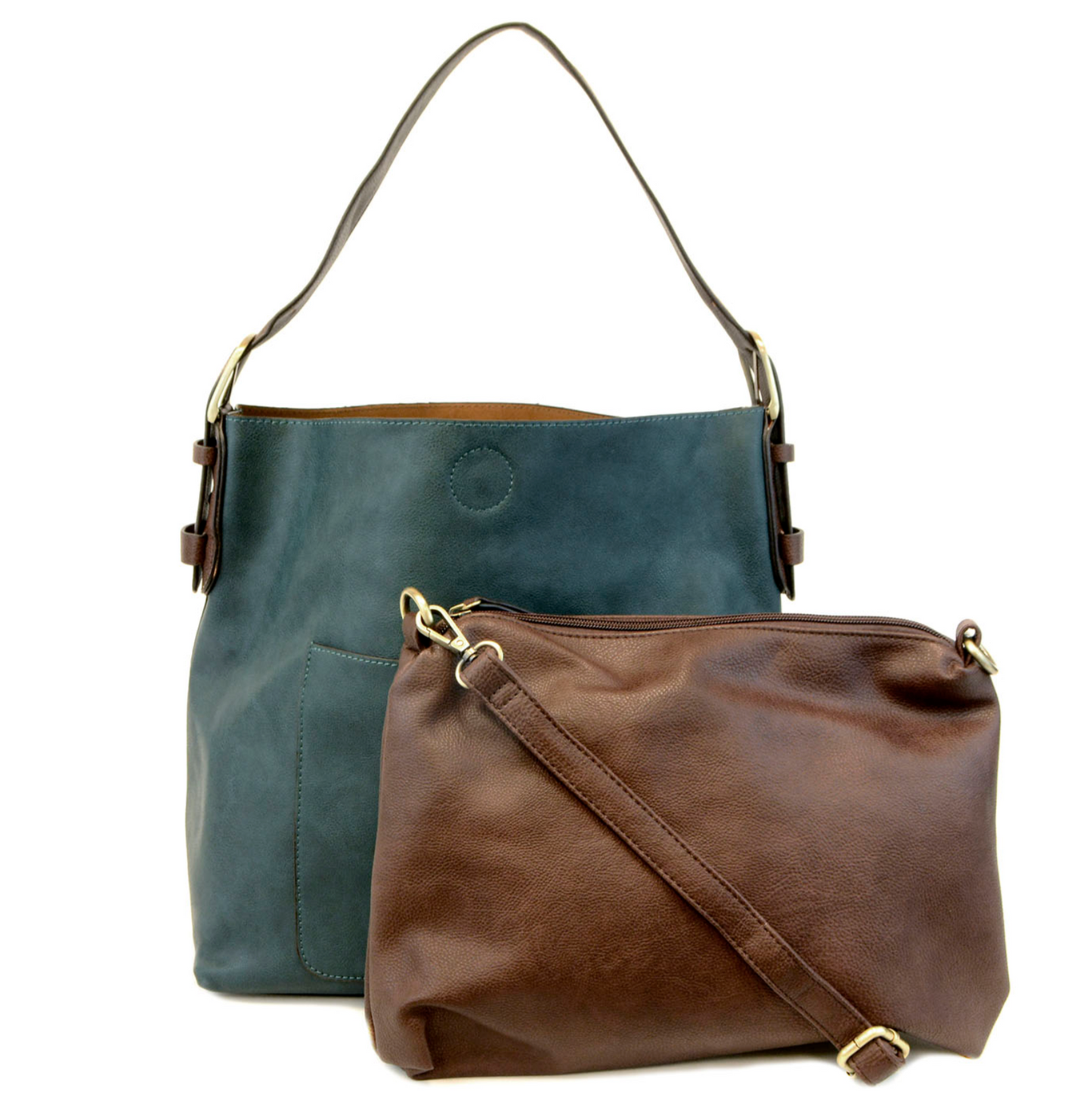 Classic Hobo Handbag in Dark Teal