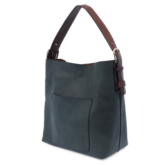 Classic Hobo Handbag in Dark Chambray