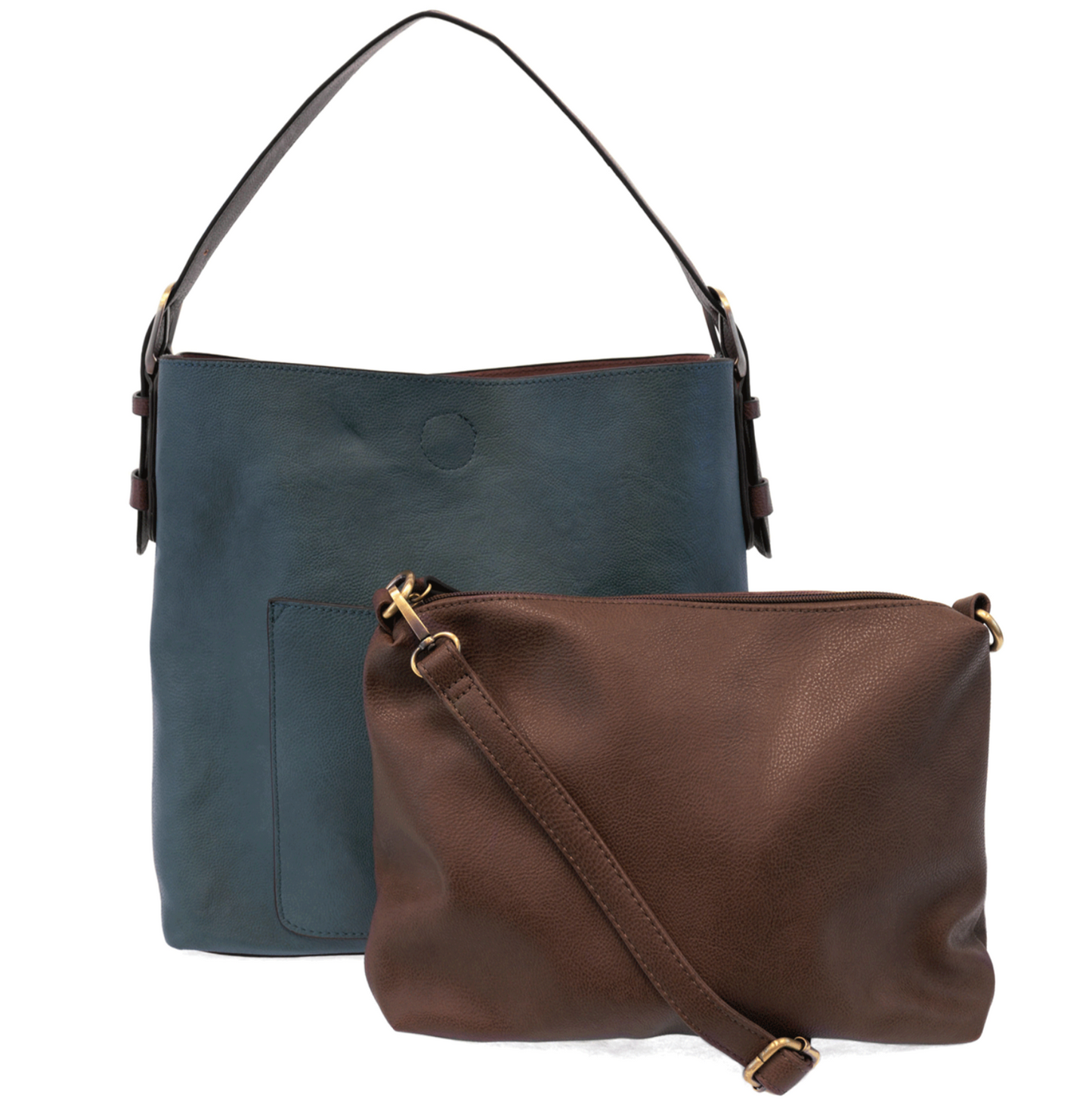 Classic Hobo Handbag in Dark Chambray