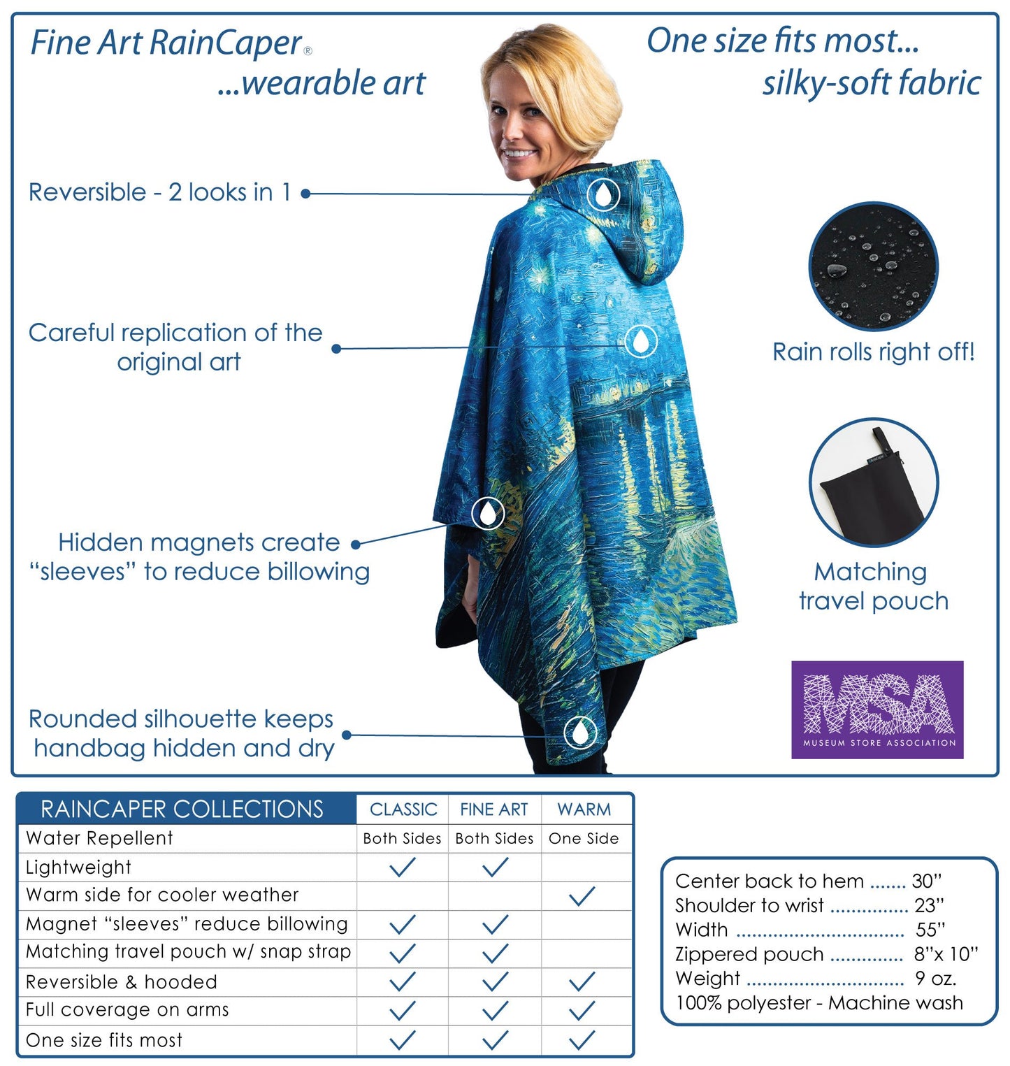 Fine Art Reversible Travel Cape in Hassam’s Celia’s Garden, Isles of Shoals