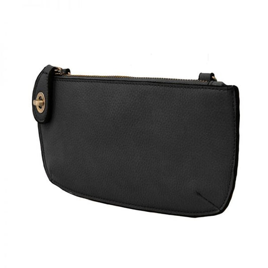 Mini Crossbody Wristlet Clutch in Black