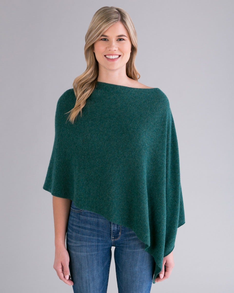 100% Cashmere Dress Topper Poncho