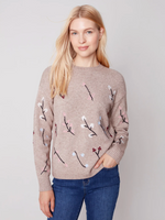 Load image into Gallery viewer, Embroidered Round Neck Sweater

