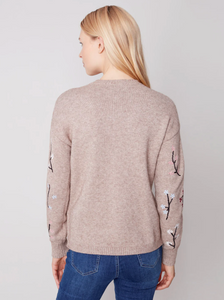 Embroidered Round Neck Sweater
