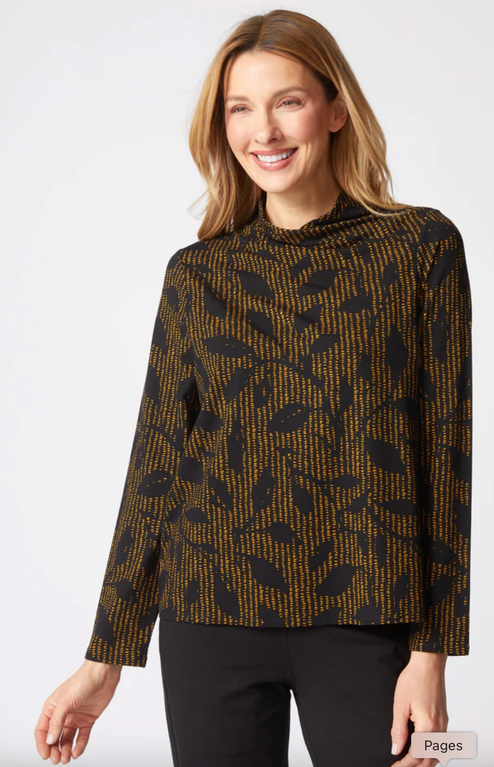 Core Travel Drape Collar Top