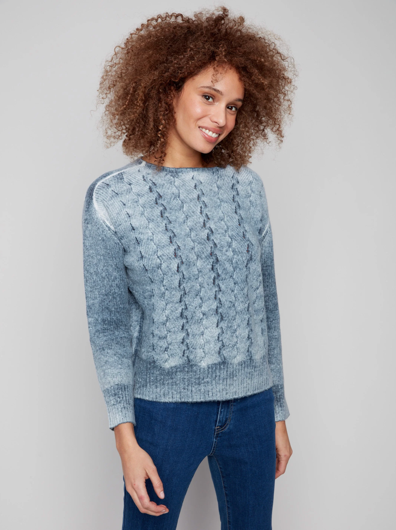 Fancy Stitch Crew Neck Sweater
