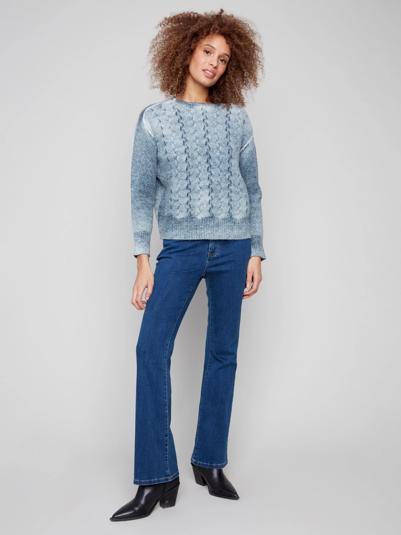 Fancy Stitch Crew Neck Sweater