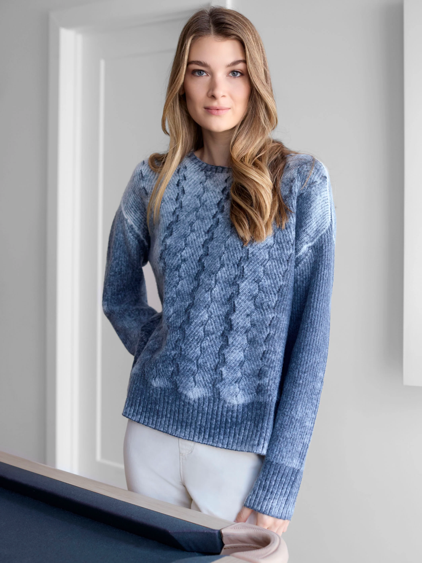 Fancy Stitch Crew Neck Sweater