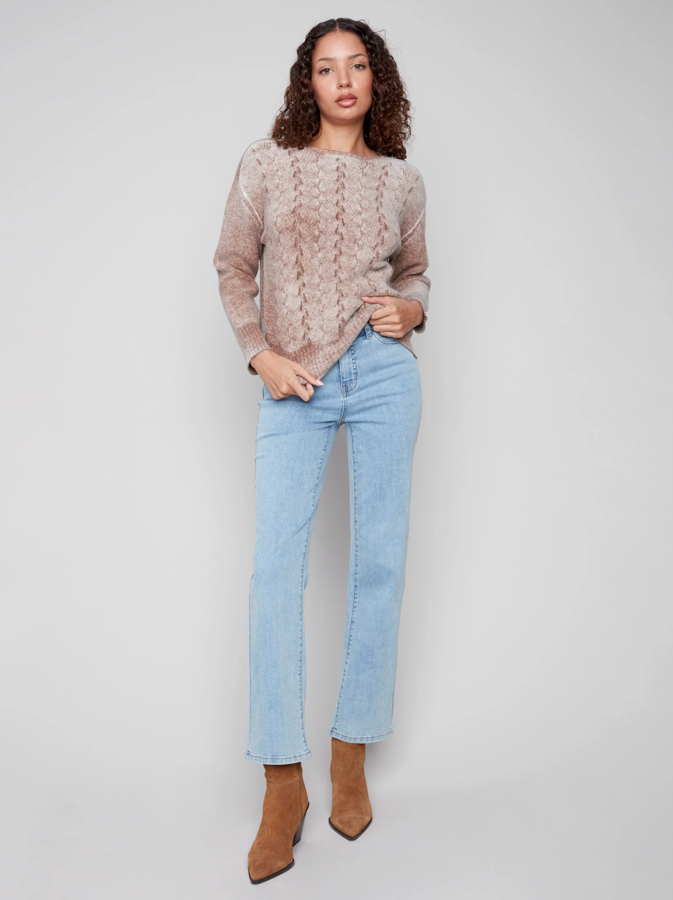 Fancy Stitch Crew Neck Sweater