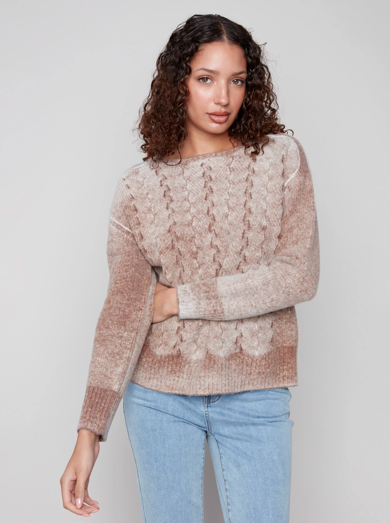 Fancy Stitch Crew Neck Sweater
