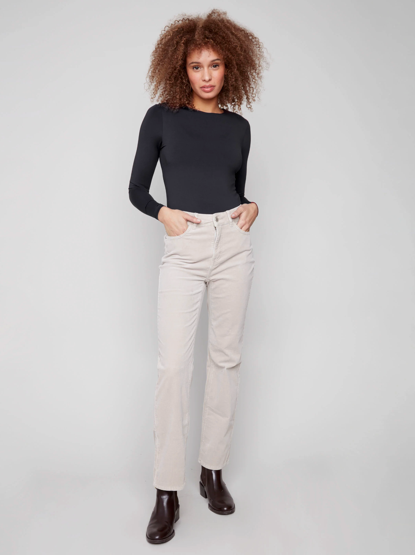 Straight Leg Corduroy Pants