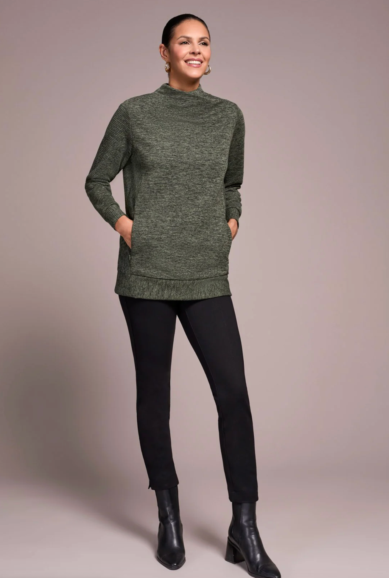 Long-Sleeve Tunic With Invisible Pockets