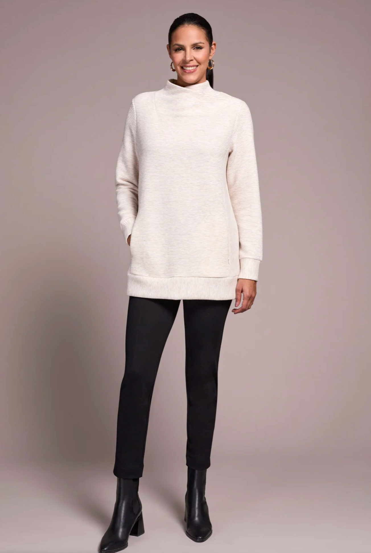 Long-Sleeve Tunic With Invisible Pockets
