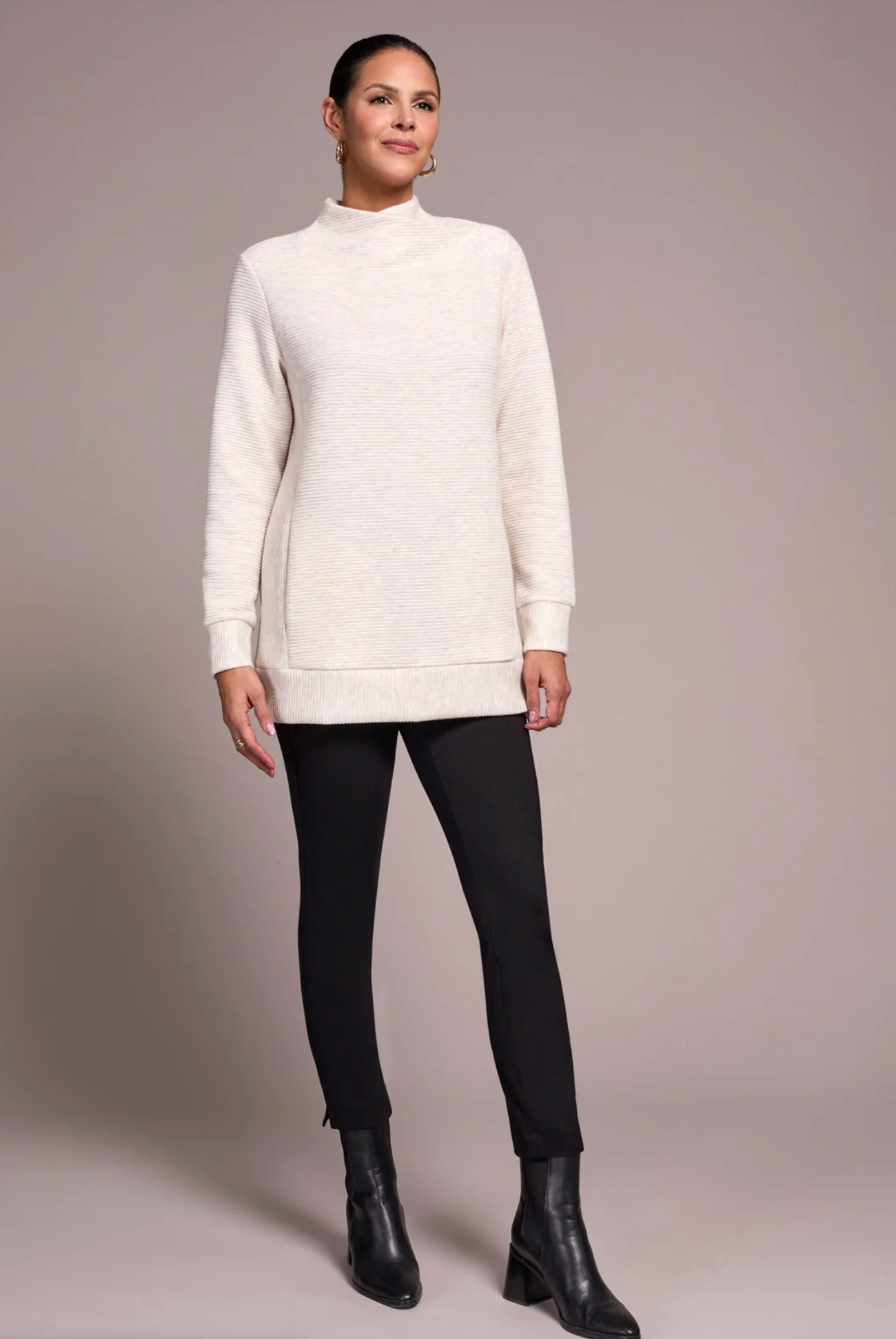 Long-Sleeve Tunic With Invisible Pockets