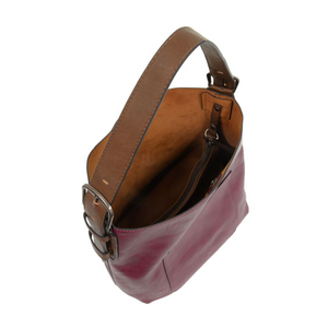 Classic Hobo Handbag in Mulberry