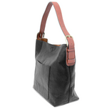 Load image into Gallery viewer, Classic Hobo Handbag in Black with Cedar Handle
