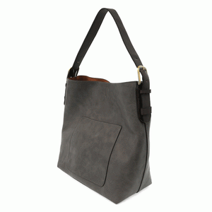 Classic Hobo Handbag in Charcoal – La Bodega Boutique