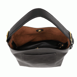 Classic Hobo Handbag in Charcoal